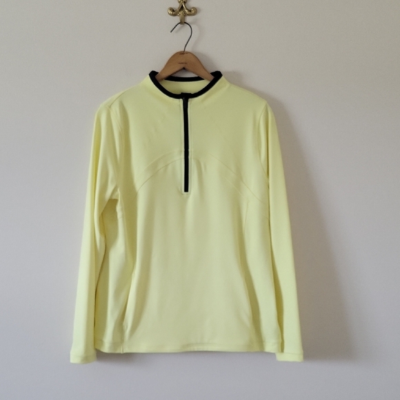 Talbots Tops - T by Talbots Yellow 1/4 Zip Pullover Size Large